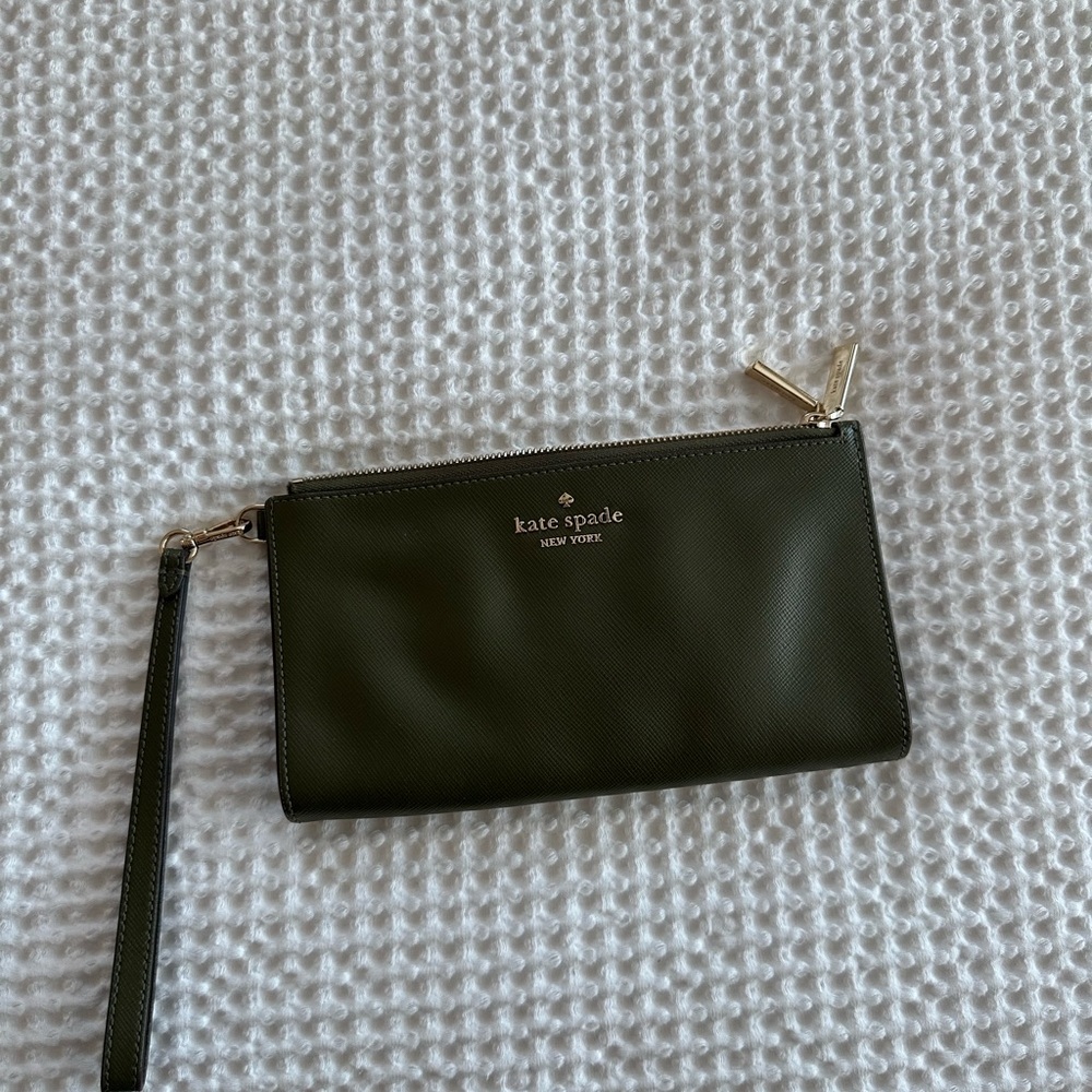 Kate Spade Dark Green Wristlet